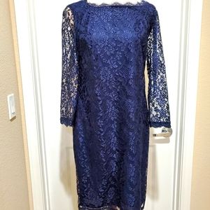 SIMPLY LILIANA like new navy lace dress